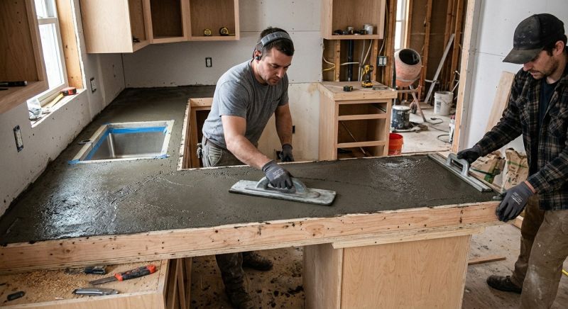 Poured Countertop Installation Service